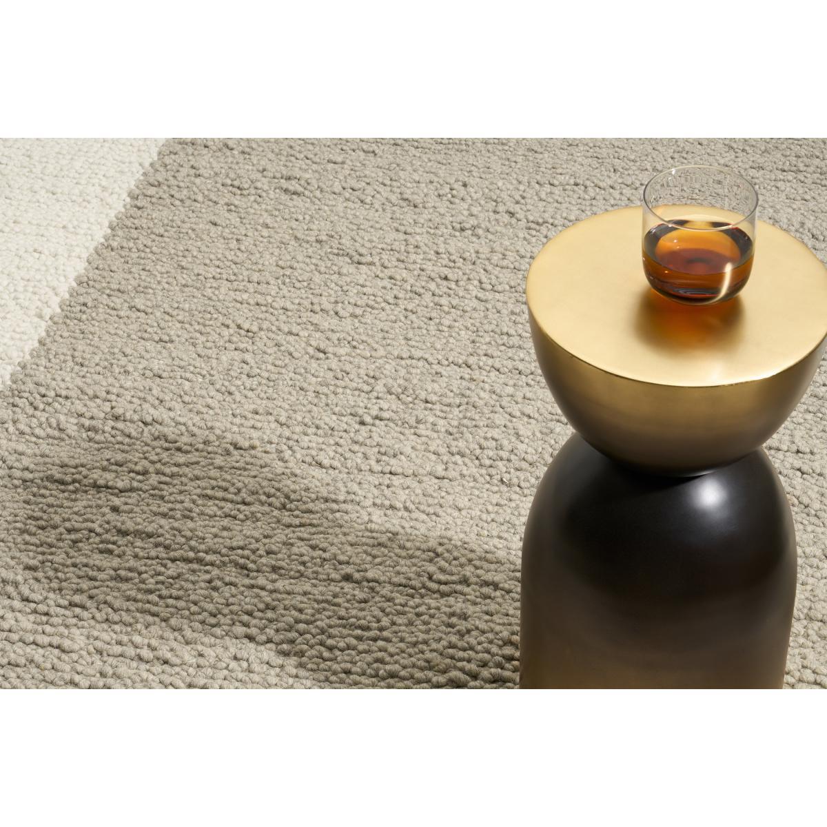 Canley Textured Wool Border Rug, Large 160 x 230cm, Ecru & Taupe – image 4