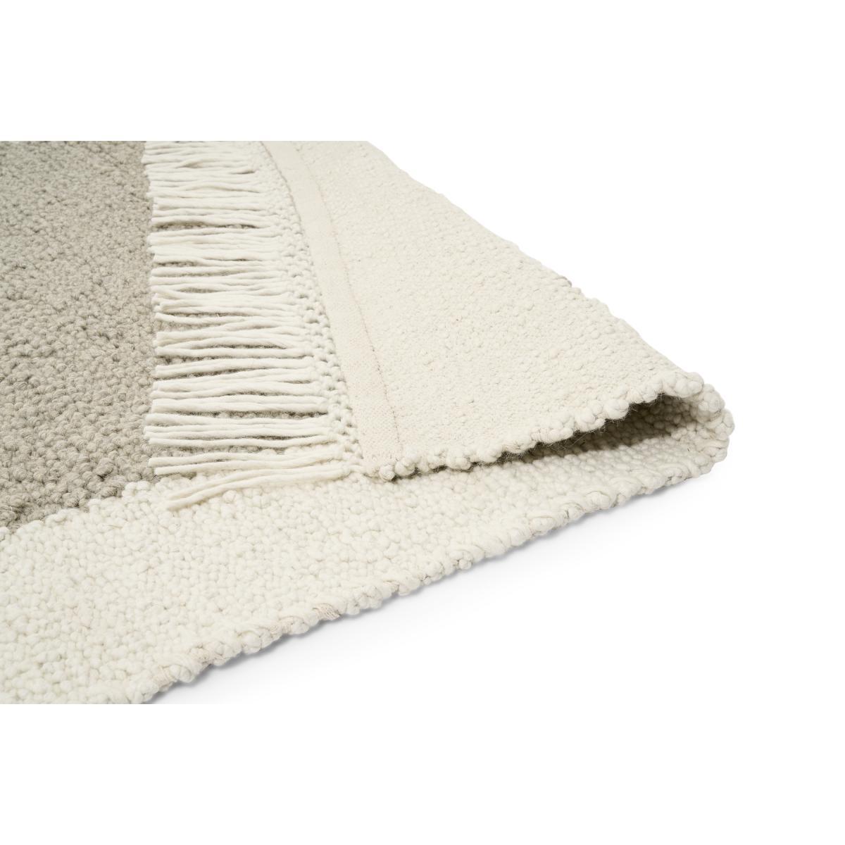 Canley Textured Wool Border Rug, Large 160 x 230cm, Ecru & Taupe – image 5