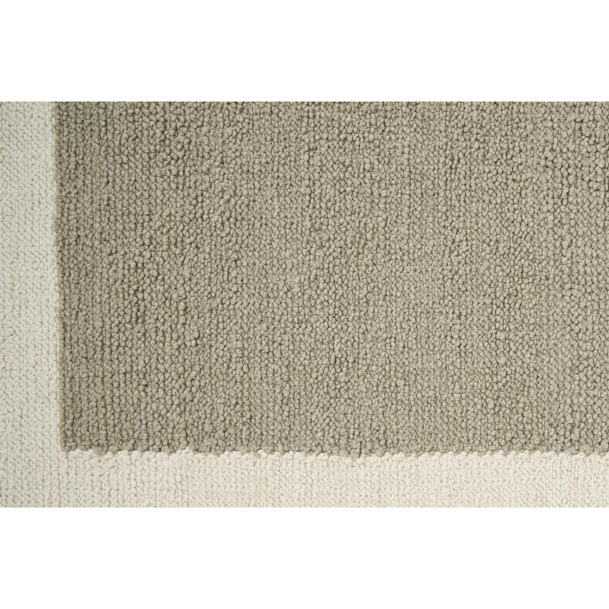 Canley Textured Wool Border Rug, Large 160 x 230cm, Ecru & Taupe – image 6
