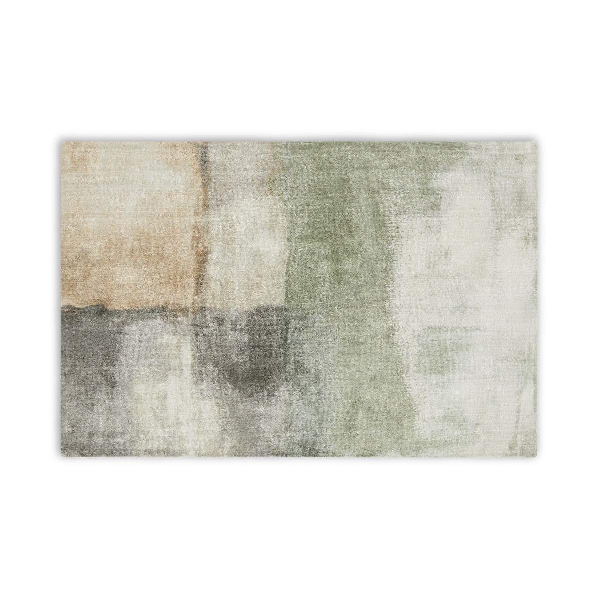 Rimoldi Painterly Tufted Rug, Large 160x230cm, Soft Grey & Green – image 2