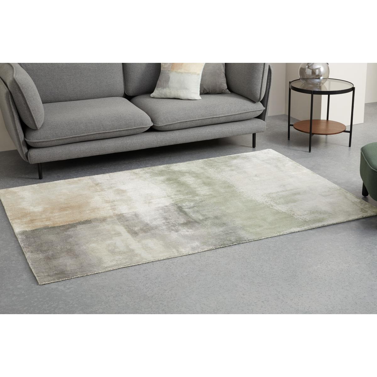 Rimoldi Painterly Tufted Rug, Large 160x230cm, Soft Grey & Green – image 3
