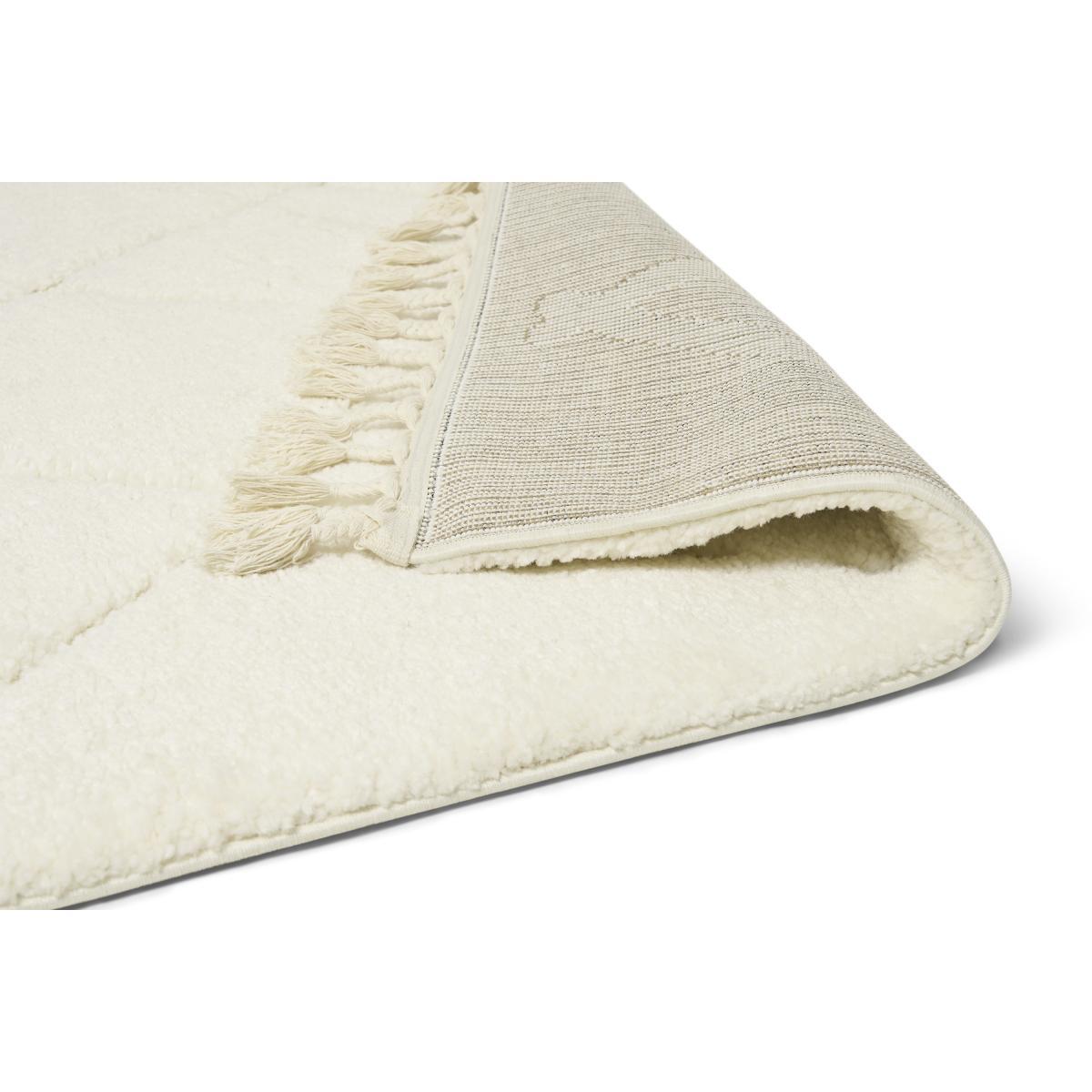 Kameli Diamond High Pile Berber Style Rug, Large 160 x 230cm, Off-White – image 5