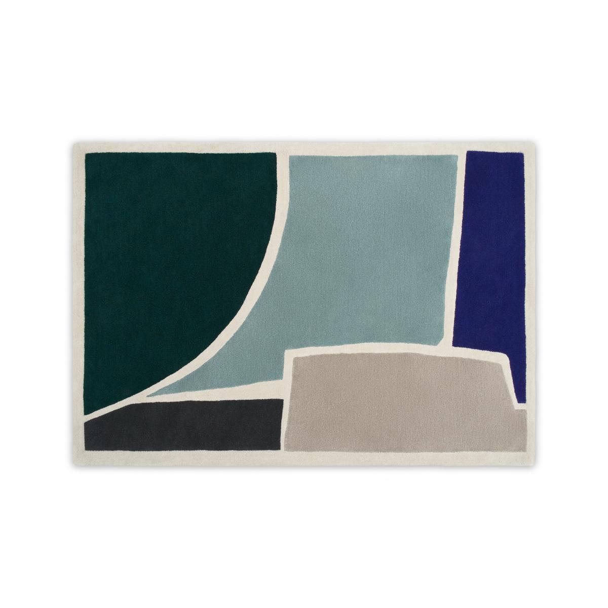 Juula Large Hand Tufted Wool Rug, 160 x 230cm, Blue – image 2