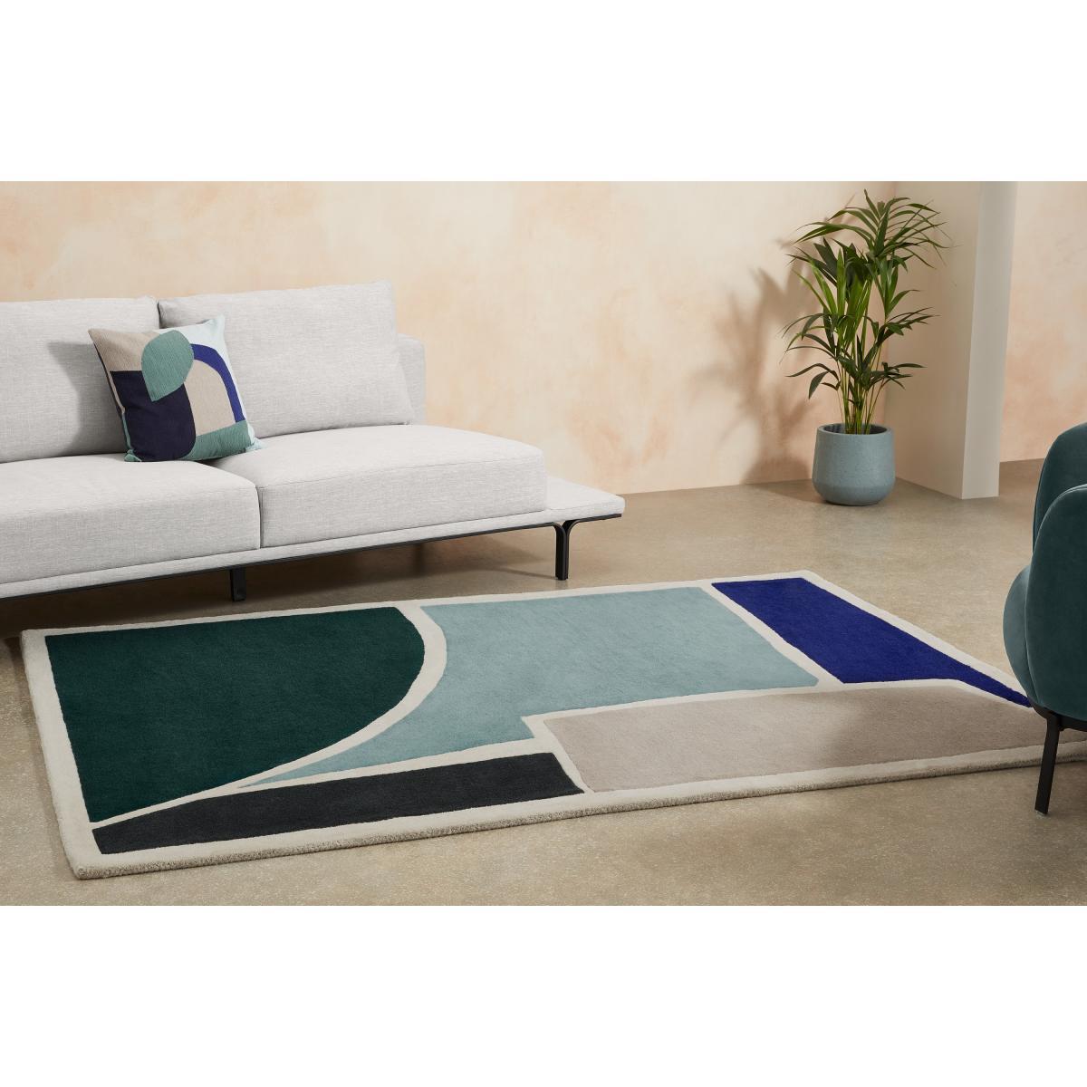 Juula Large Hand Tufted Wool Rug, 160 x 230cm, Blue – image 3