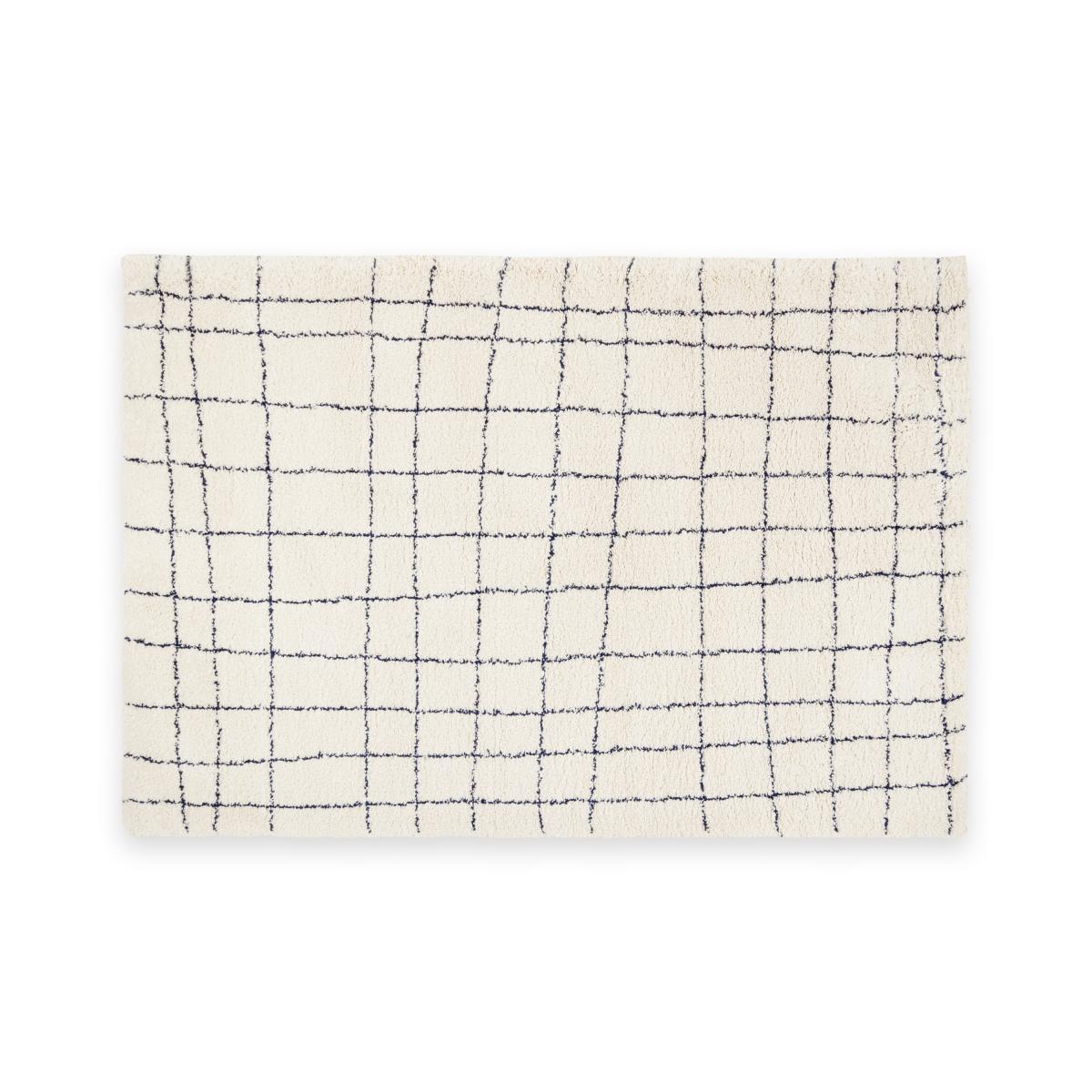 Gunter Pile Rug, Small 120 x 170cm, Ecru & Midnight Blue  – image 2