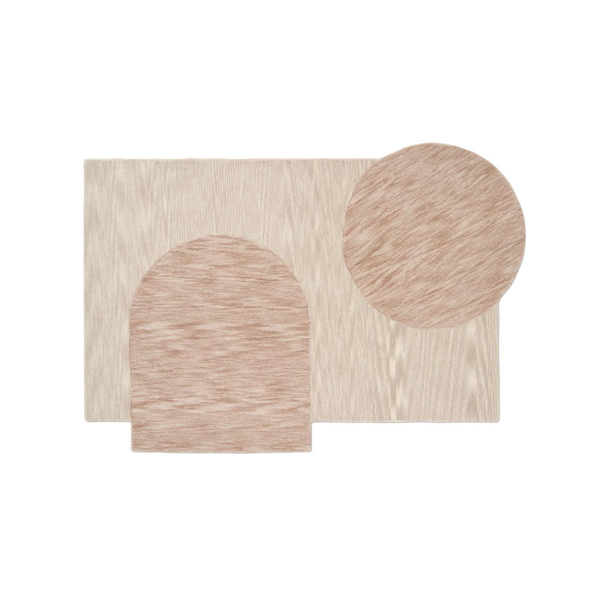 2LG Handtuft Wool Rug, Large 160 x 230 cm, Off-White & Pink – image 2