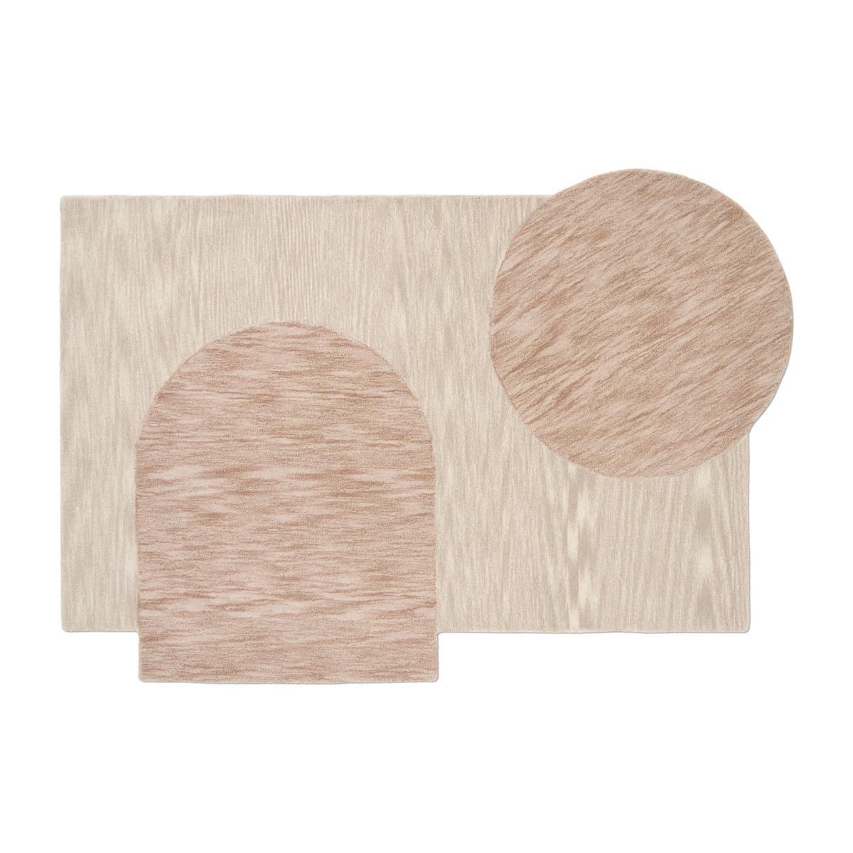 2LG Handtuft Wool Rug, Large 160 x 230 cm, Off-White & Pink – image 1