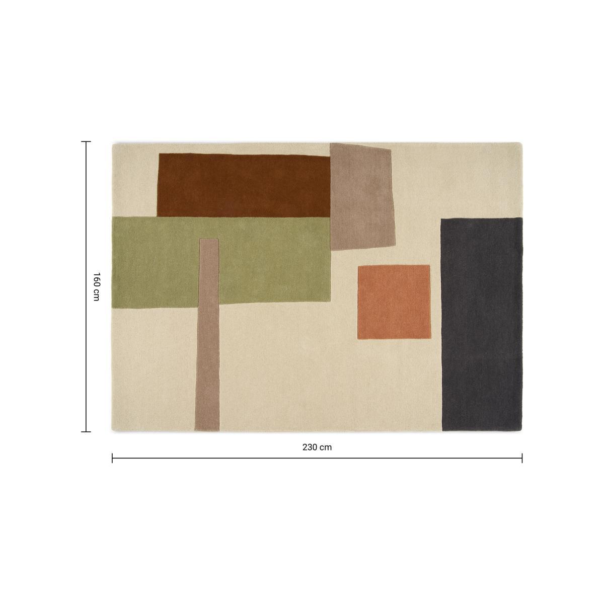 Tola Hand-Tufted Wool Rug, Large 160 x 230 cm, Multi – image 7