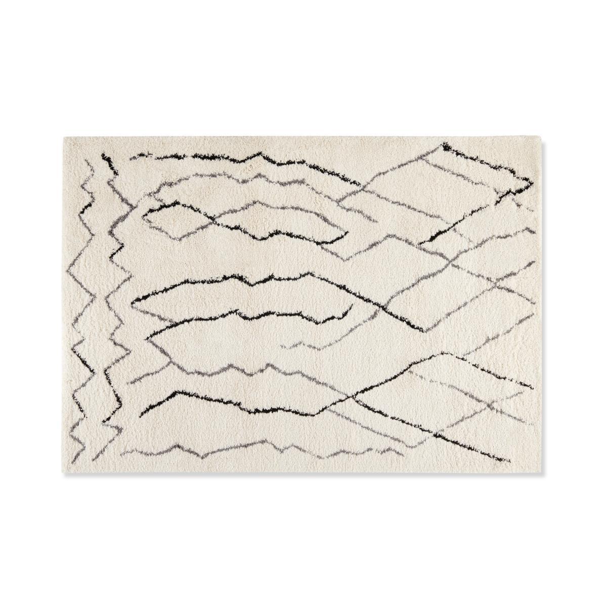 Cecily Pile Rug, Large 160 x 230cm, Off White & Grey – image 2