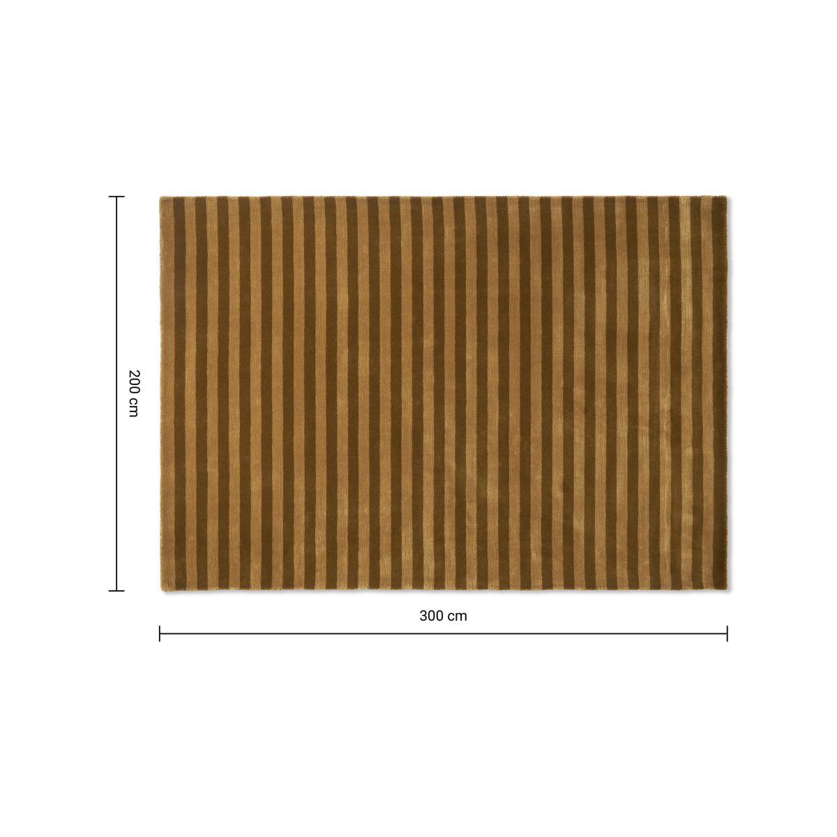 Raidal Striped Viscose Rug, Extra Large 200 x 300cm, Caramel – image 7
