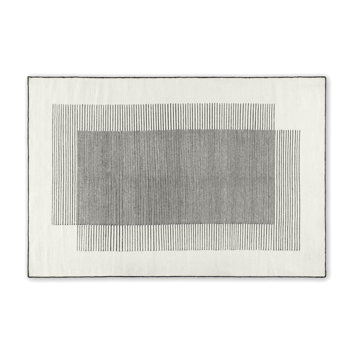 Caixa Wool Rug, Large 160 x 230cm, Off White & Black – image 1
