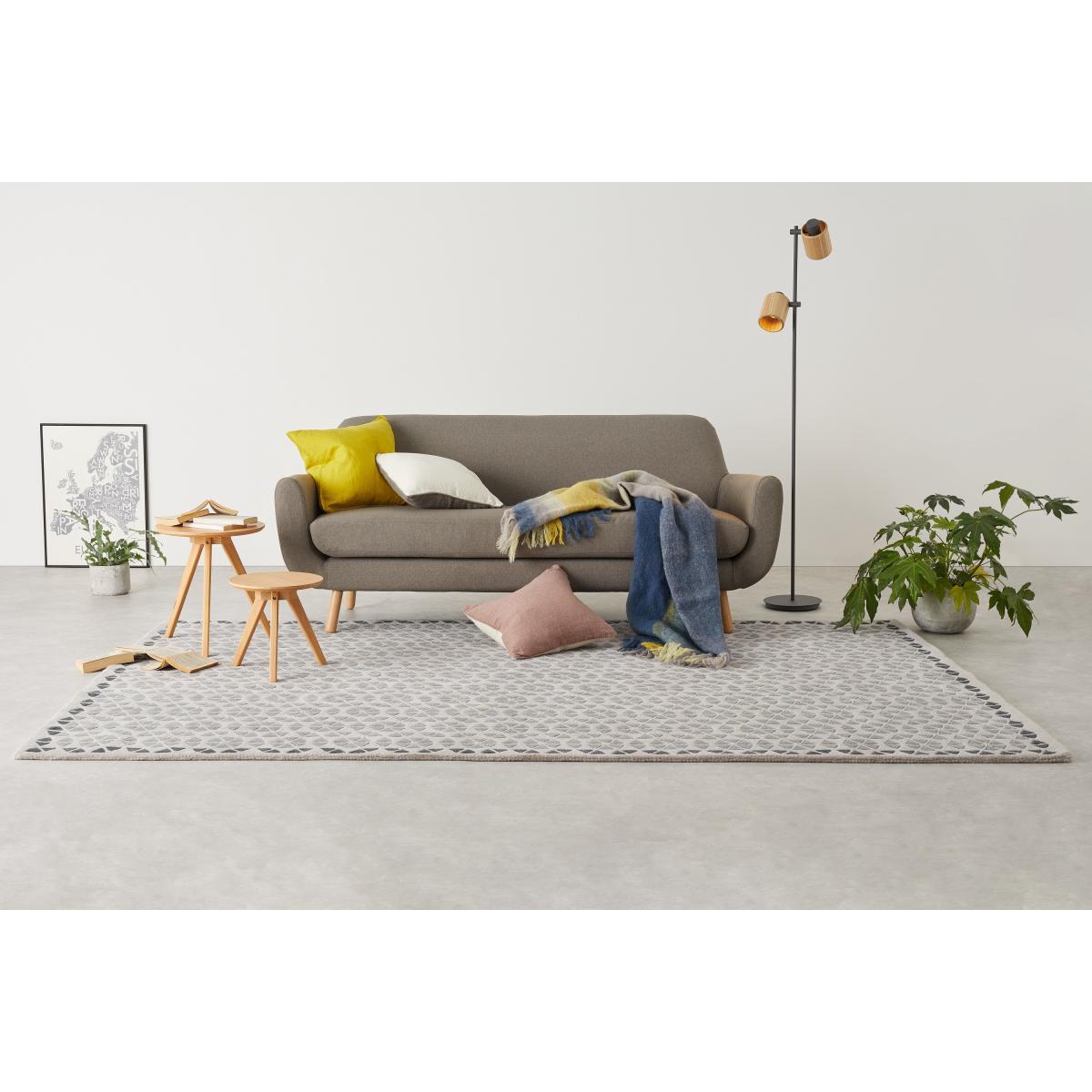 Trio Wool Rug, Extra Large 200 x 300cm, Tonal Grey – image 3