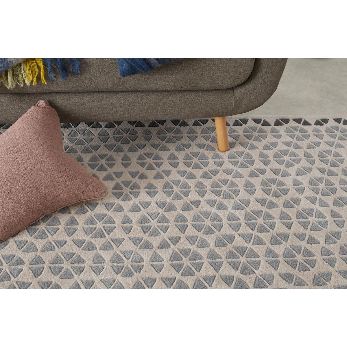 Trio Wool Rug, Extra Large 200 x 300cm, Tonal Grey – image 5