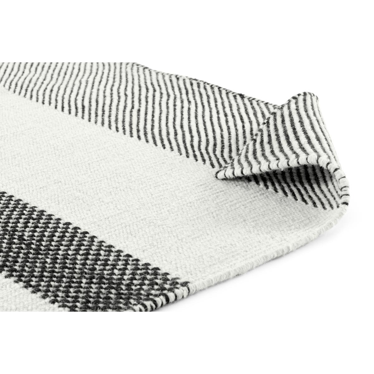 Malay Wool Stripe Rug, Large 160 x 230cm, Black & White – image 5