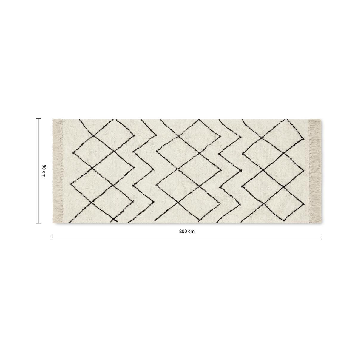Masali Berber-Style Wool Runner, 80 x 200cm, Off White – image 7