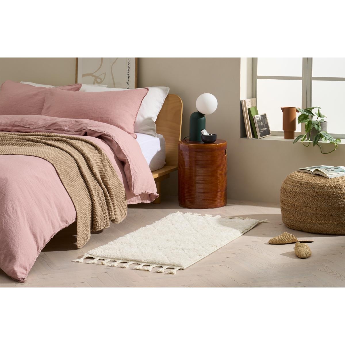Kameli High Pile Berber-Style Bedside Runner, 60 x 110 cm, Off-White Pattern – image 3