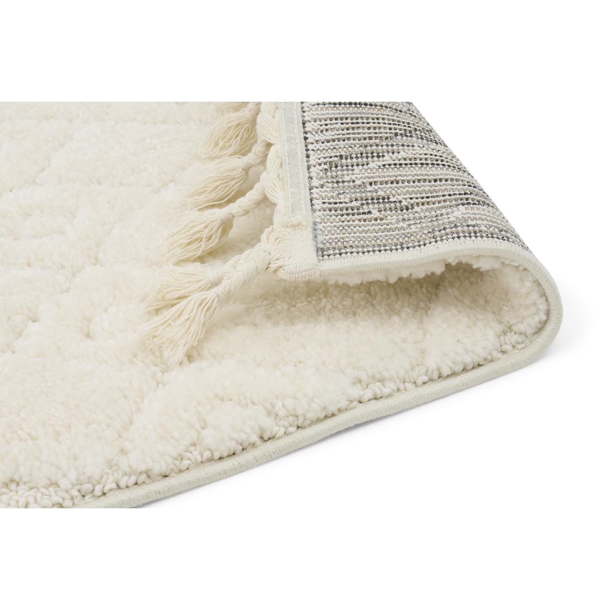 Kameli High Pile Berber-Style Bedside Runner, 60 x 110 cm, Off-White Pattern – image 5