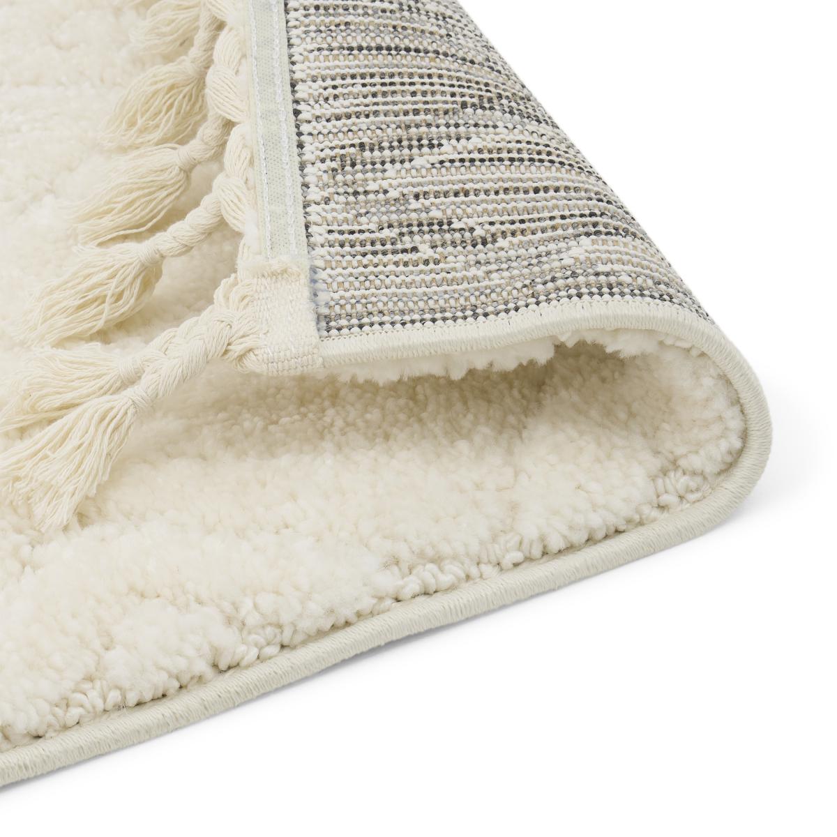 Kameli High Pile Berber-Style Bedside Runner, 60 x 110 cm, Off-White Pattern – image 10