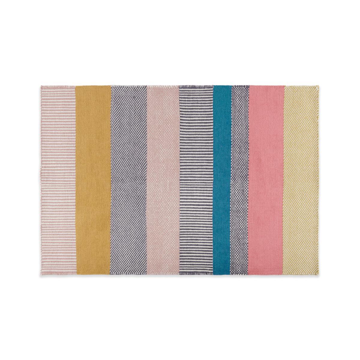 Malay Wool Blend Rug, Extra Large 200 x 300 cm, Multi Striped – image 3