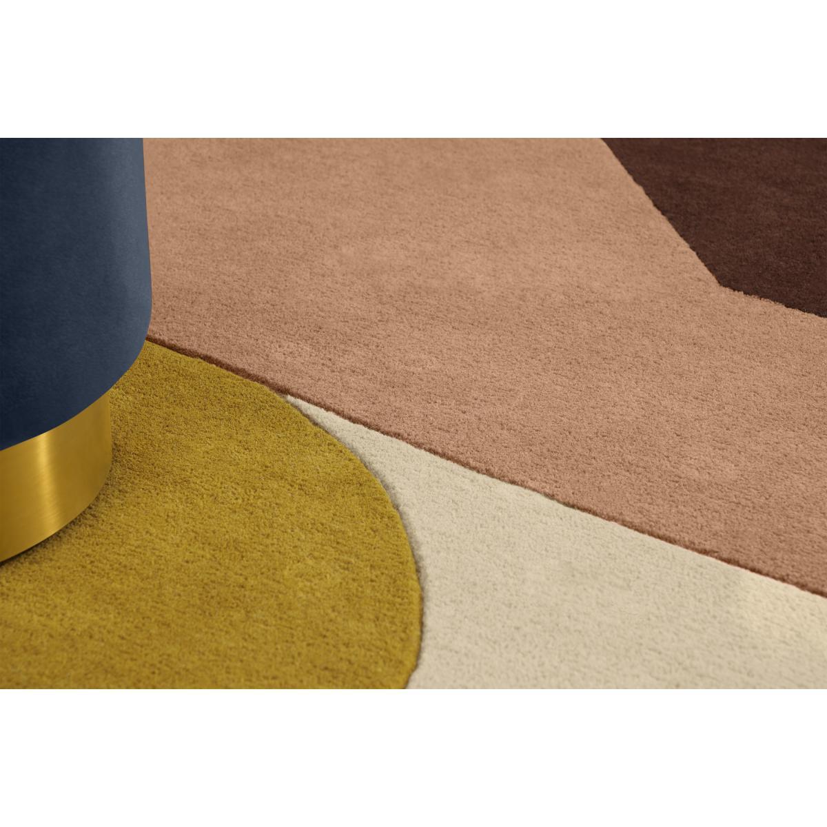 Zayyan Geometric Hand-Tufted Wool Rug, Large 160 x 230cm, Terracotta – image 4