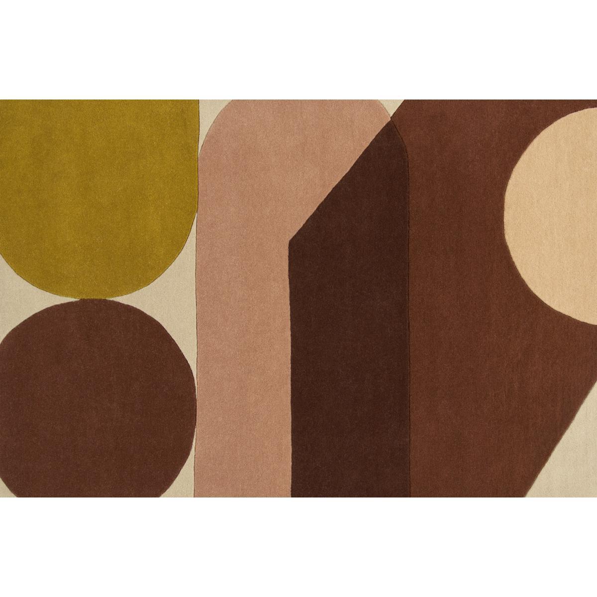 Zayyan Geometric Hand-Tufted Wool Rug, Large 160 x 230cm, Terracotta – image 6