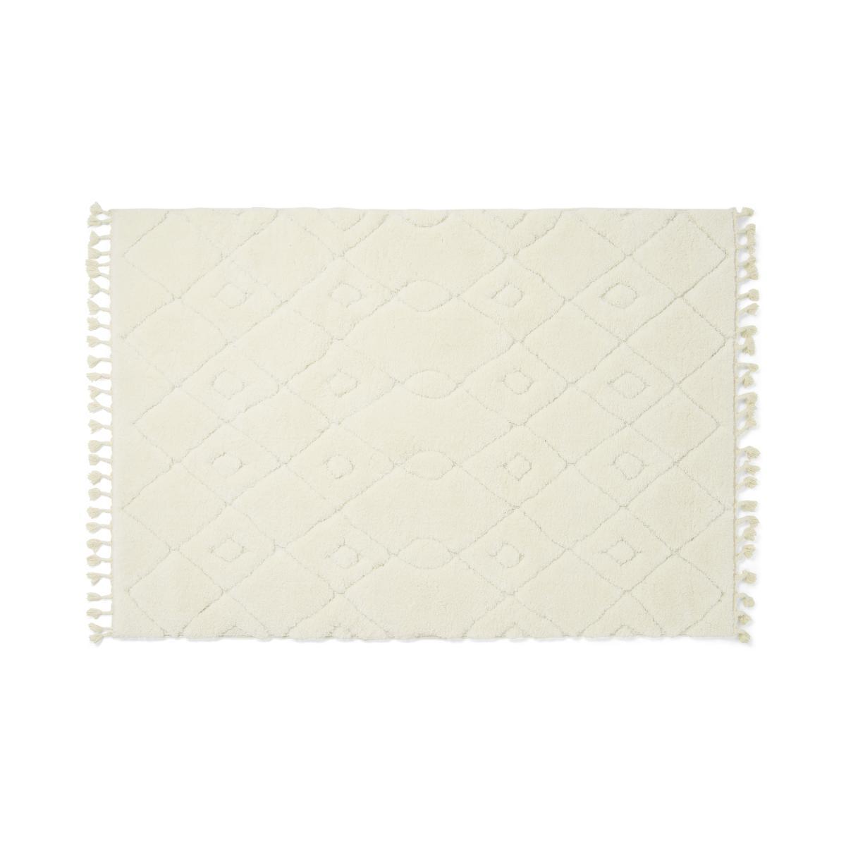 Kameli Patterned High Pile Berber Style Rug, Large 160 x 230cm, Off-White – image 2