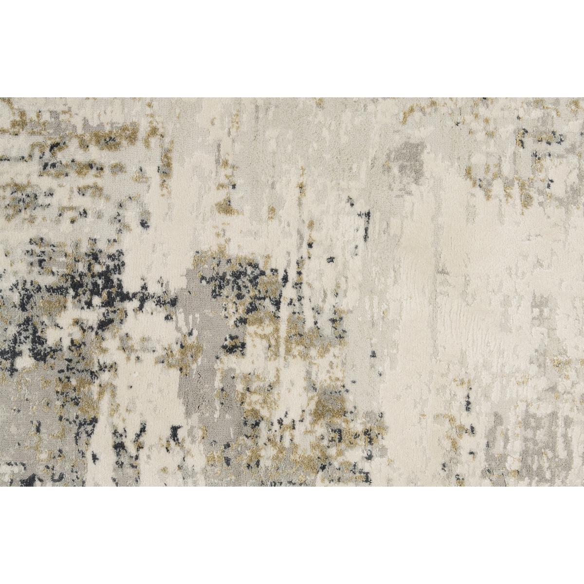 Epicoco Luxury Viscose Round Rug, Large 200cm, Antique Gold & Grey – image 6