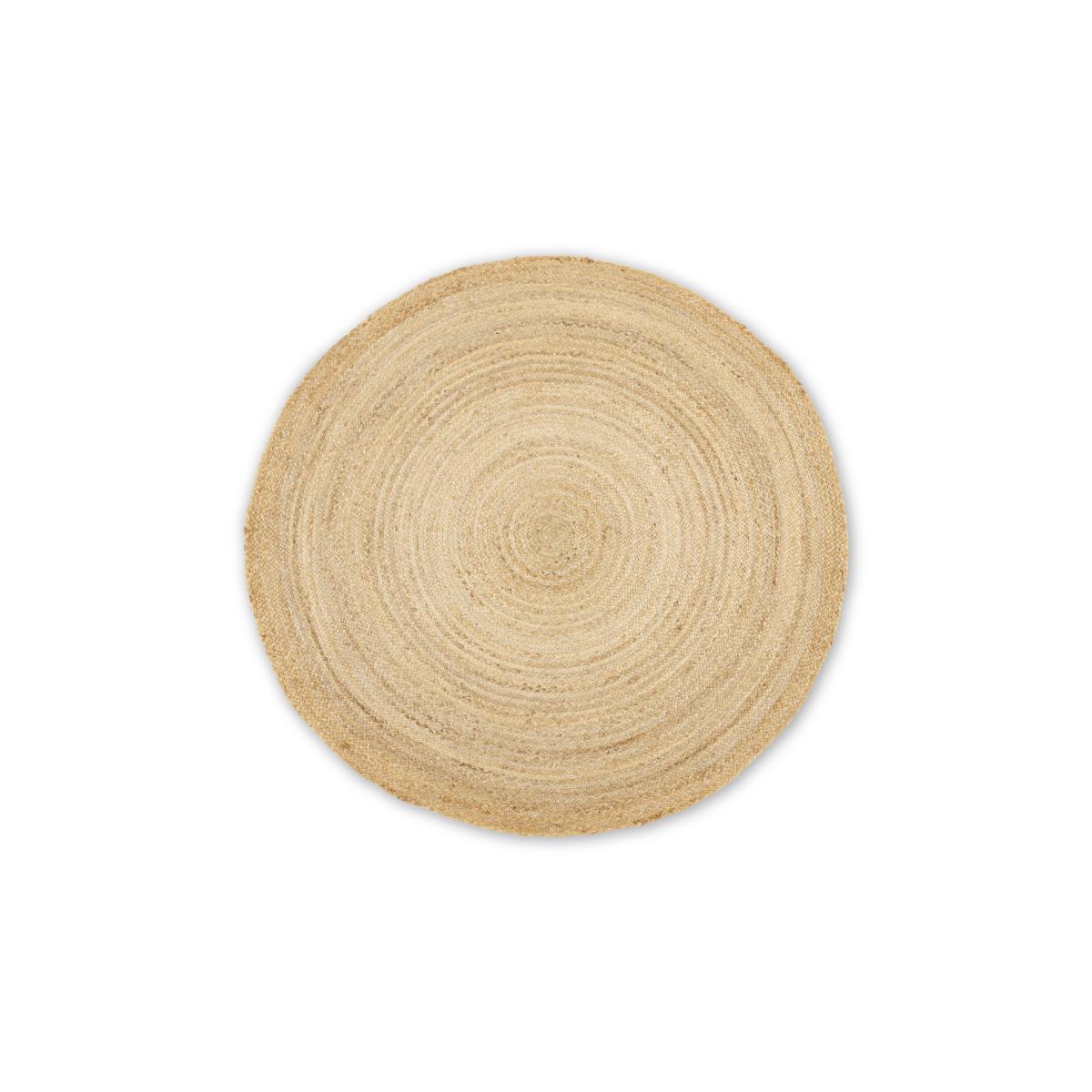 Enzo Round Jute Rug 150cm diam, Plain – image 2