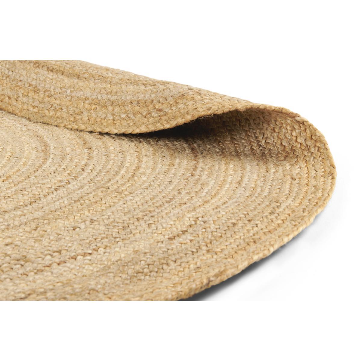 Enzo Round Jute Rug 150cm diam, Plain – image 5