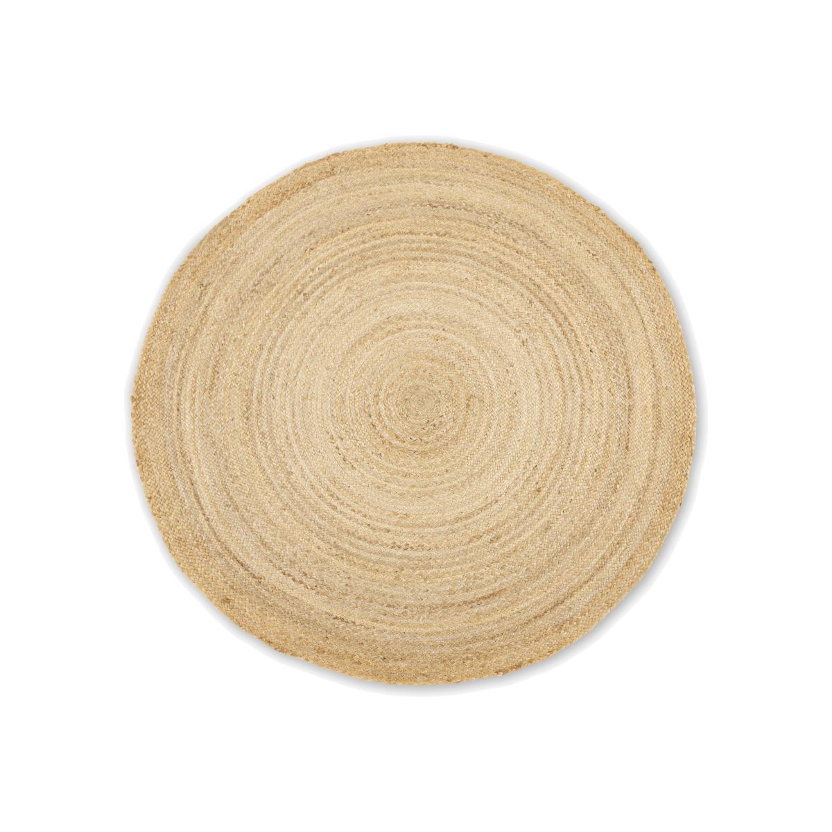 Enzo Round Jute Rug 150cm diam, Plain – image 1