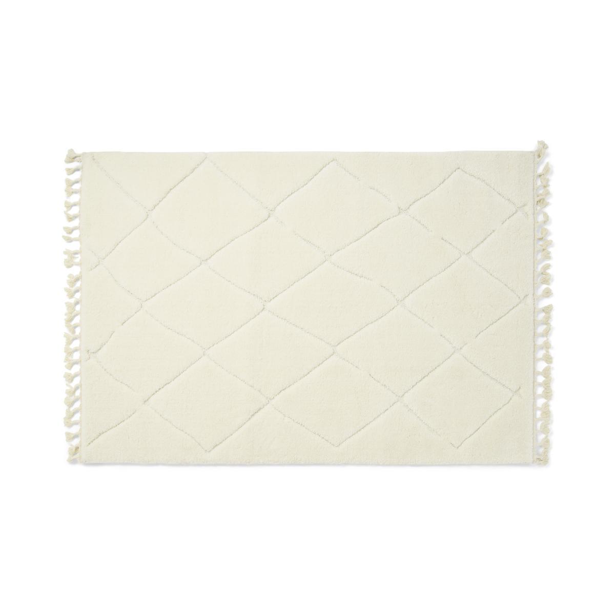 Kameli Diamond High Pile Berber Style Rug, X Large 200 x 290cm, Off-White – image 2