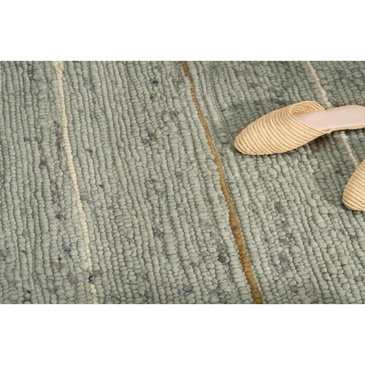 Tomillo Striped Wool Runner, 70 x 200cm, Sage Green – image 4