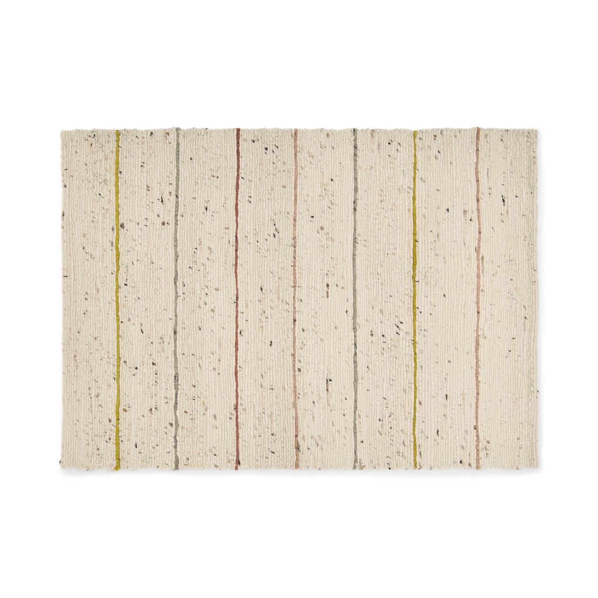 Tomillo Striped Wool Rug, Extra Large 200 x 300cm, Natural – image 2