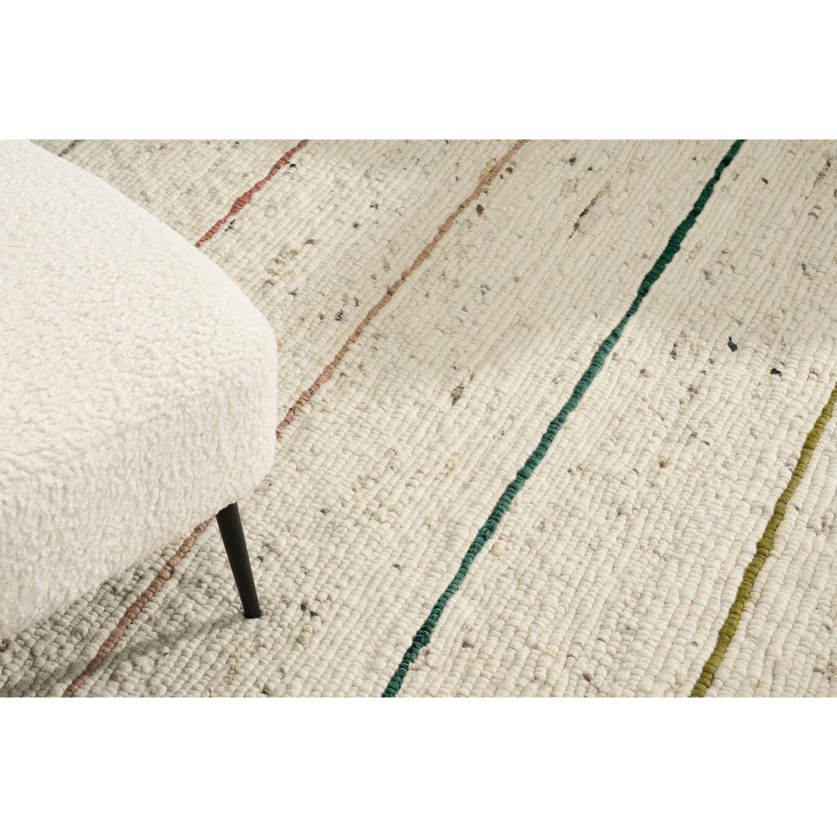 Tomillo Striped Wool Rug, Extra Large 200 x 300cm, Natural – image 5