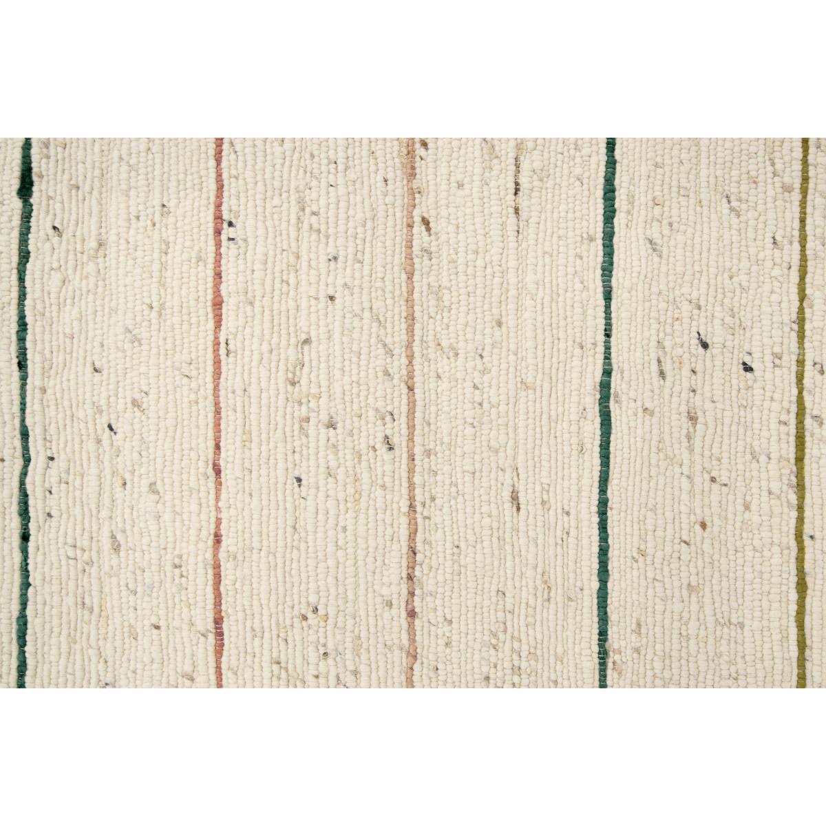 Tomillo Striped Wool Rug, Extra Large 200 x 300cm, Natural – image 7
