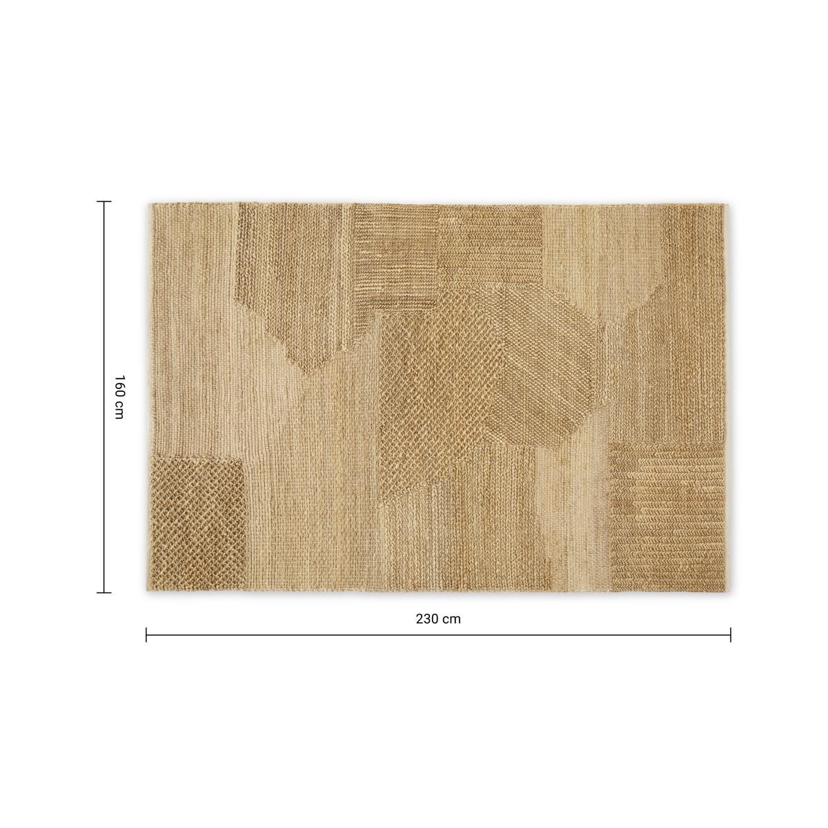 Arlette Textured Jute Rug, Large 160 x 230cm, Natural – image 7