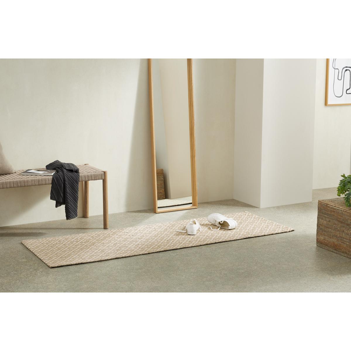 Mira Flatweave Runner, 66 x 200cm, Soft Taupe – image 3