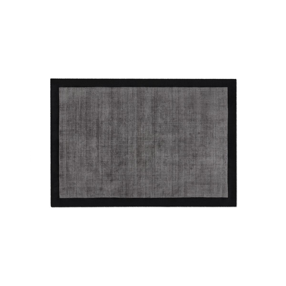 Jago Border Rug, Large 160 x 230cm, Dark Charcoal & Silver Grey – image 2