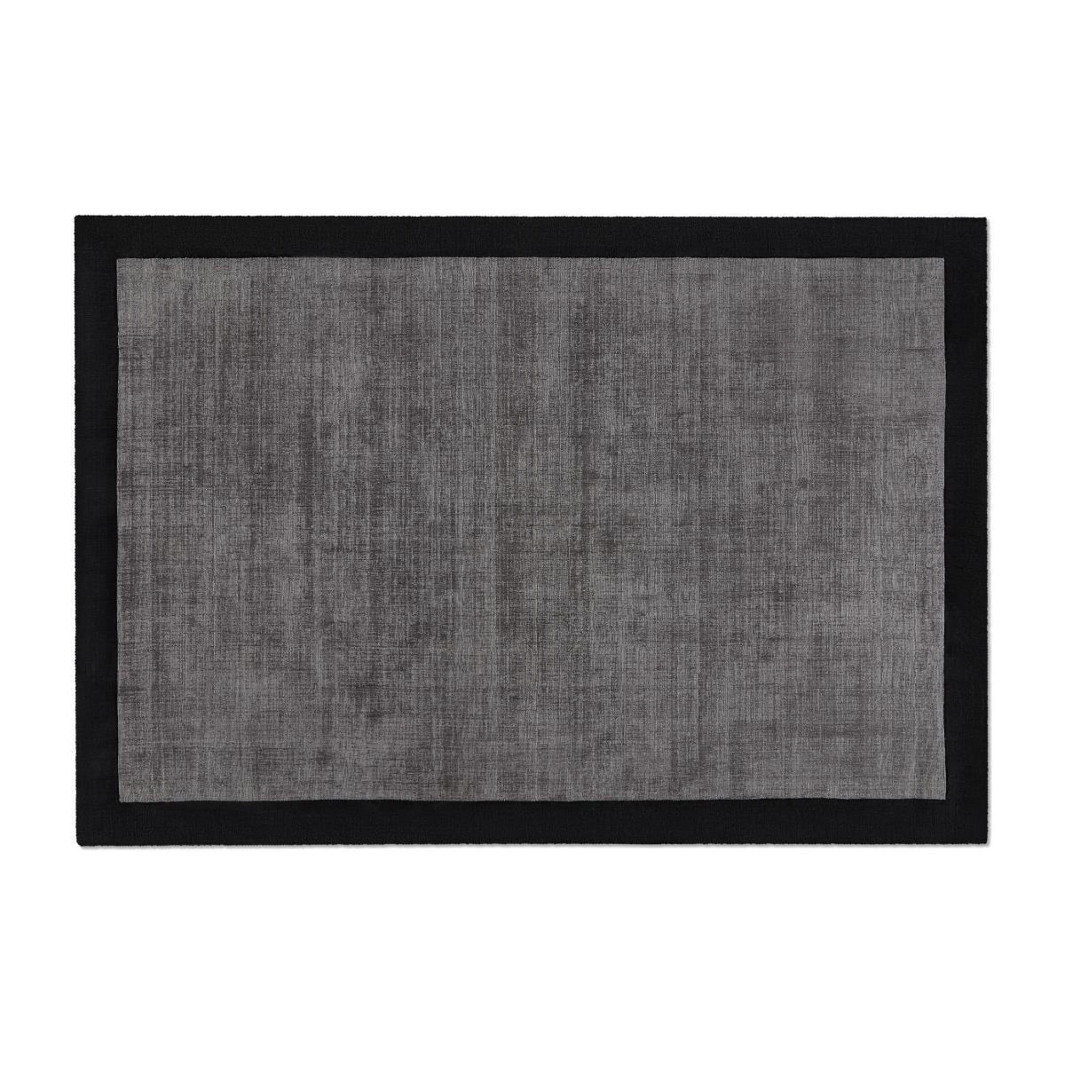 Jago Border Rug, Large 160 x 230cm, Dark Charcoal & Silver Grey – image 1