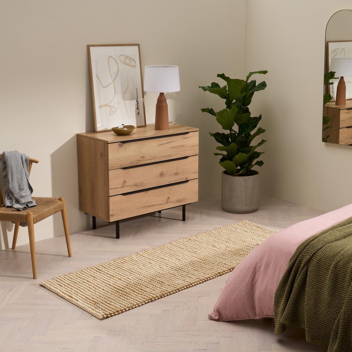 Mumbi Textured Wool & Jute Runner, 70 cm x 250 cm, Natural – image 3