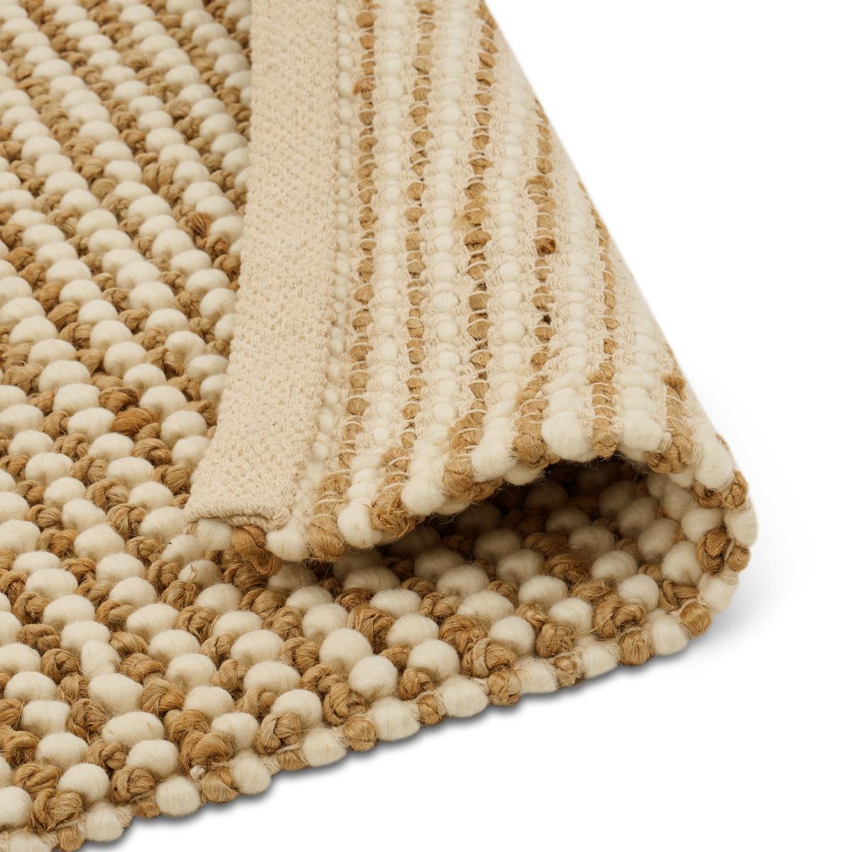 Mumbi Textured Wool & Jute Runner, 70 cm x 250 cm, Natural – image 5