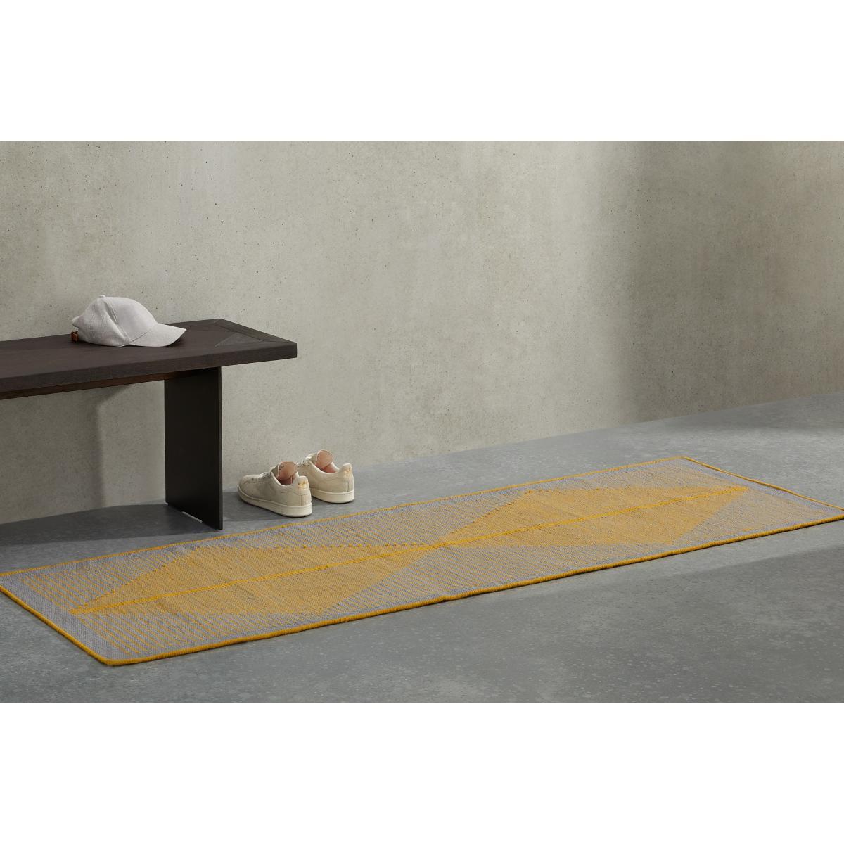 Camden Wool Runner 66 x 200cm, Grey and Mustard – image 3