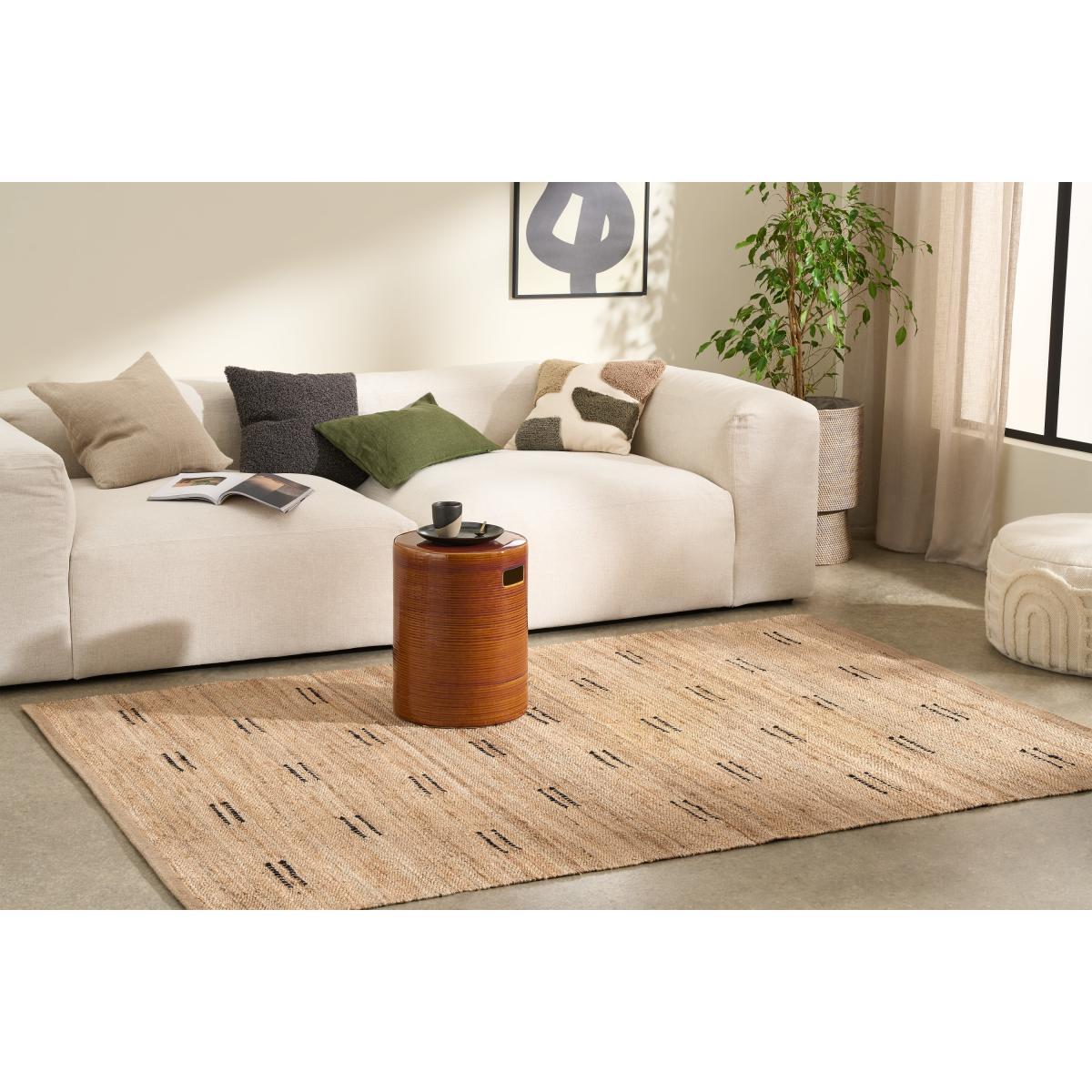 Reza Jute Rug, Extra Large 200 x 300 cm, Natural & Black – image 3