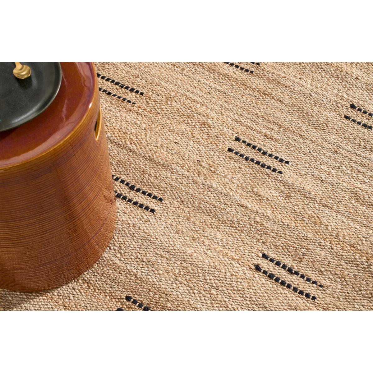 Reza Jute Rug, Extra Large 200 x 300 cm, Natural & Black – image 4
