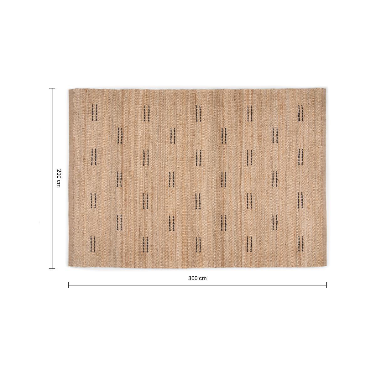 Reza Jute Rug, Extra Large 200 x 300 cm, Natural & Black – image 7