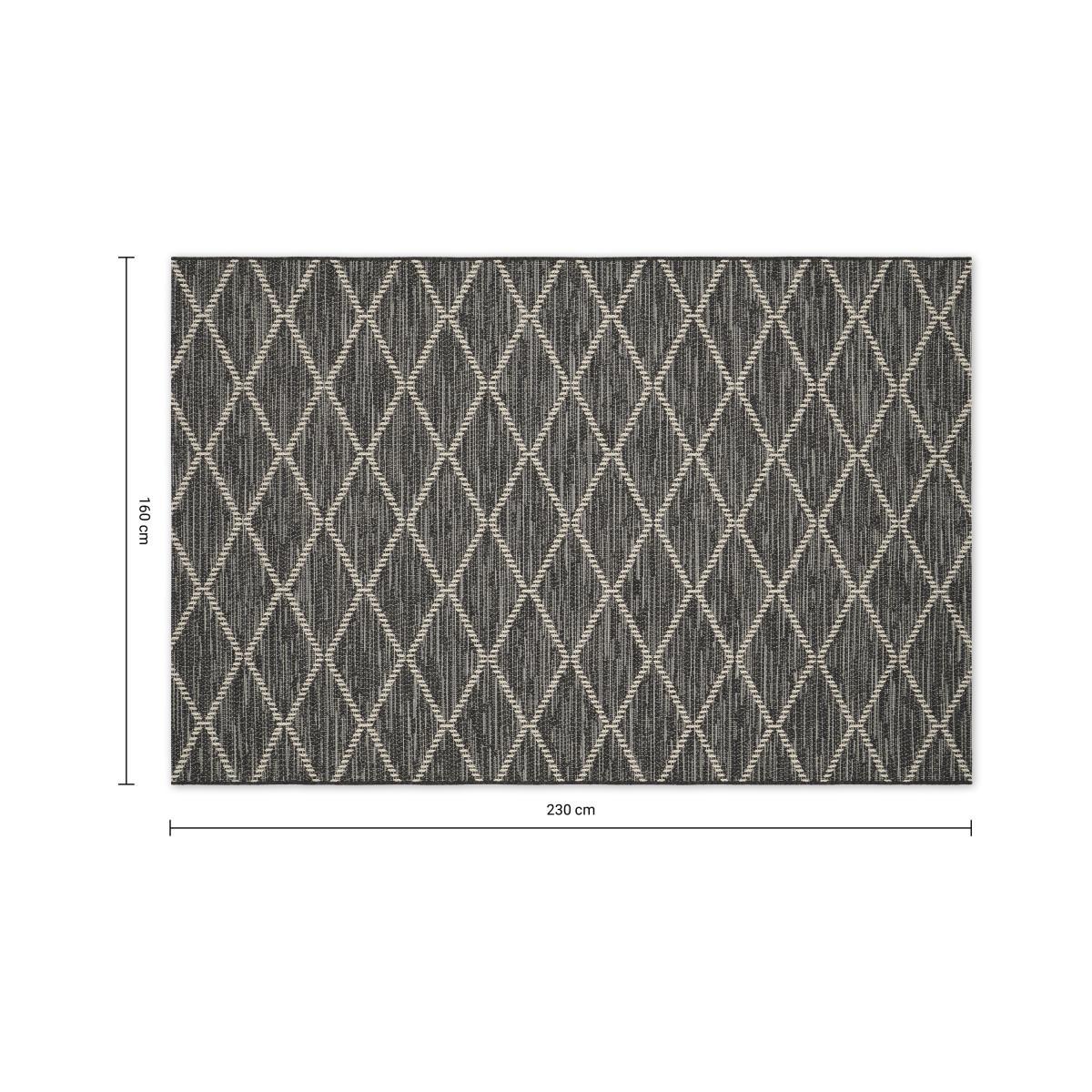 Vinonelo Indoor/Outdoor Rug, Large 160 x 230cm, Charcoal Grey – image 7
