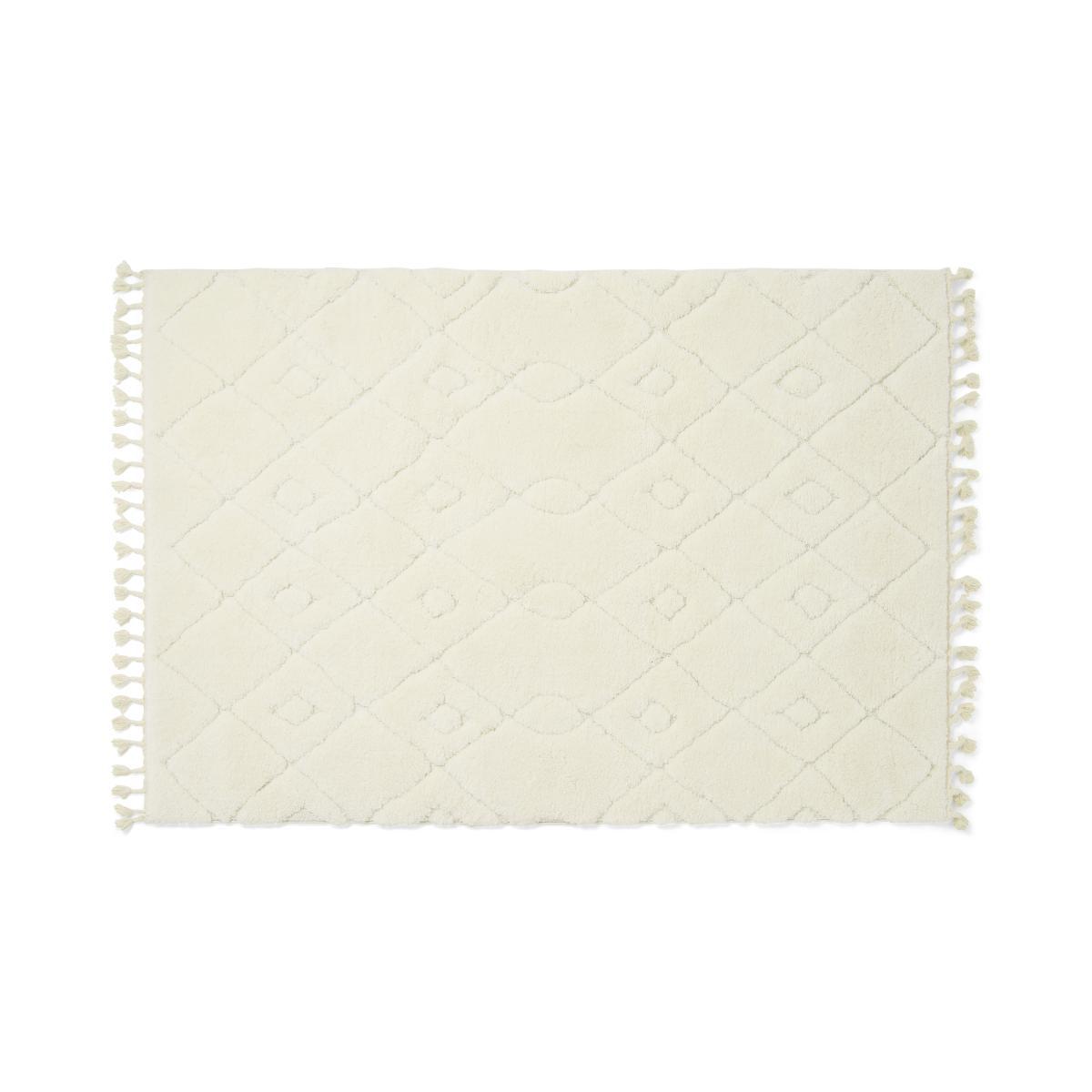 Kameli Patterned High Pile Berber Style Rug, X Large 200 x 290cm, Off-White – image 2