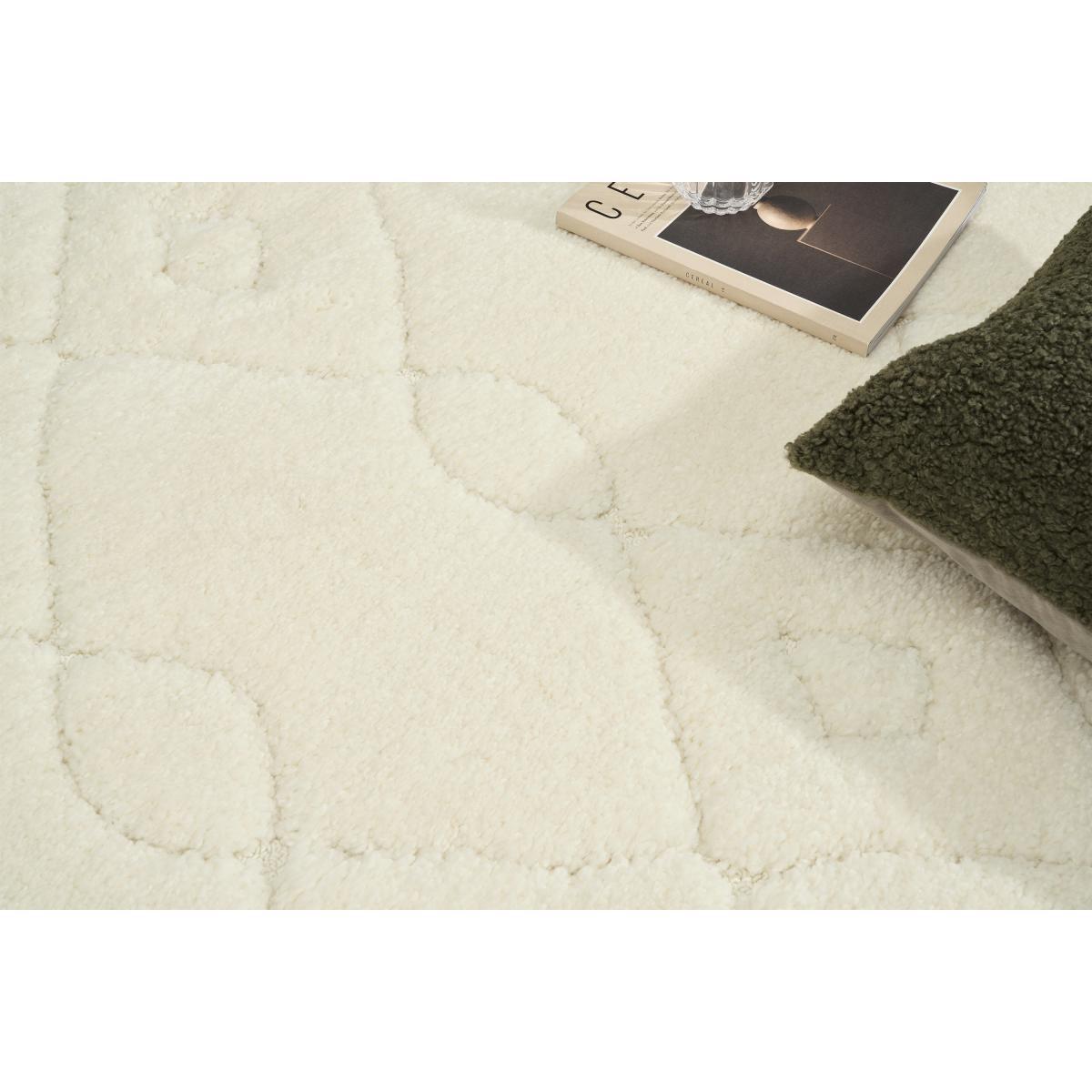 Kameli Patterned High Pile Berber Style Rug, X Large 200 x 290cm, Off-White – image 4