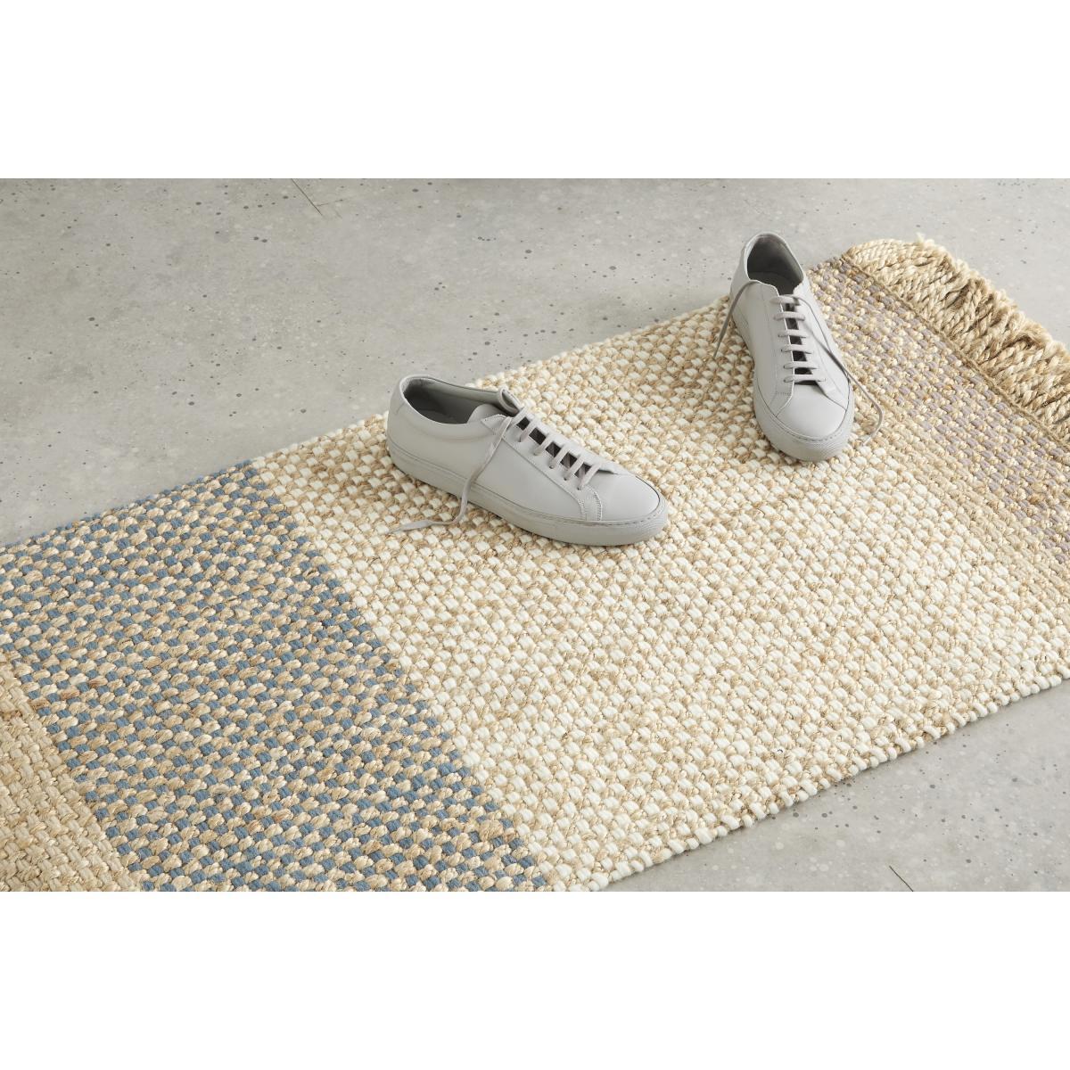 Varzea Jute Wool Runner 66 x 250cm, Natural/Blue – image 4