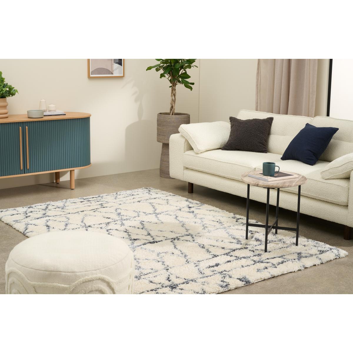 Timijan Berber Style Rug, Large 160 x 230cm, Off-White & Grey – image 3